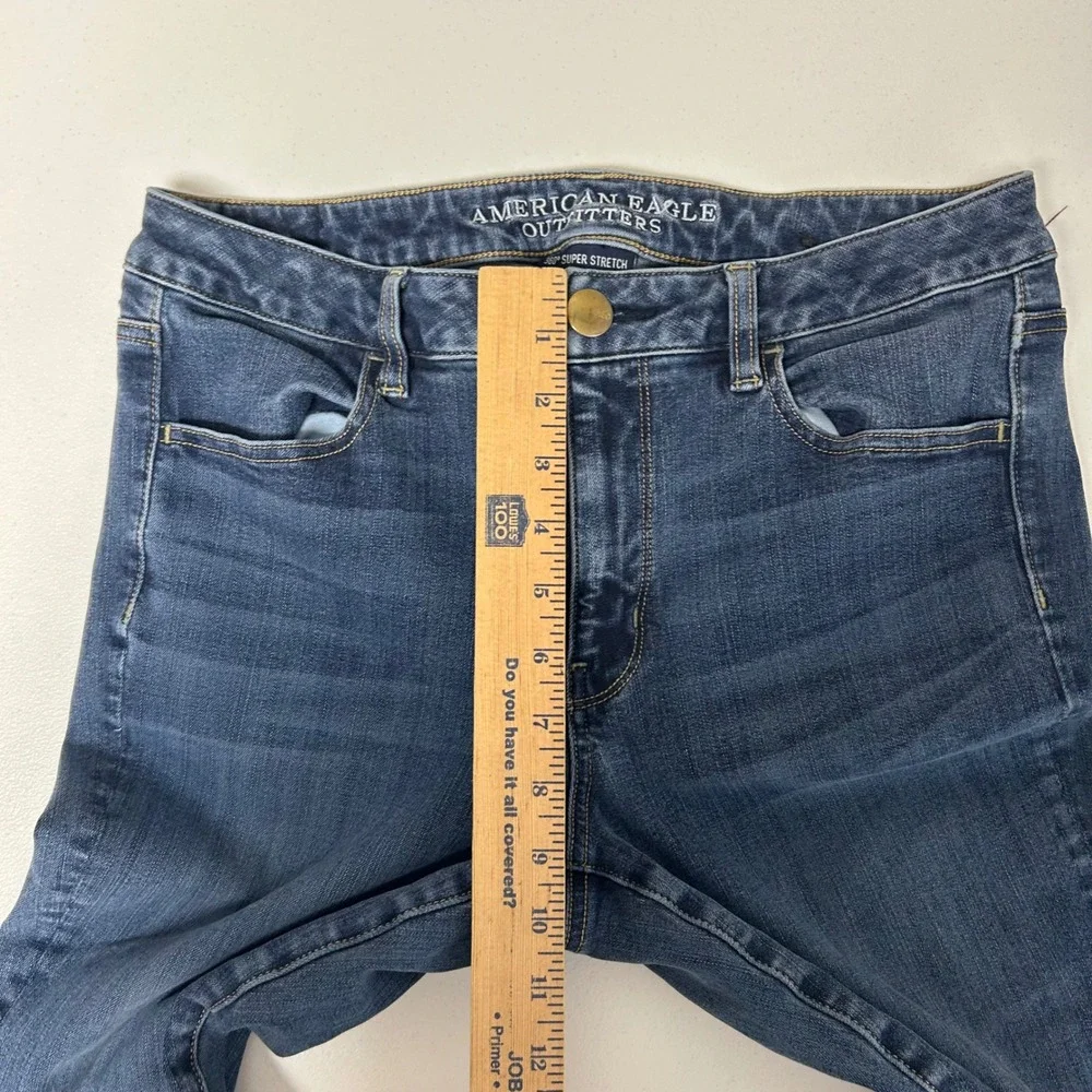 American Eagle Jegging Womens 12 Blue High Rise 360 Super Stretch Skinny Pants